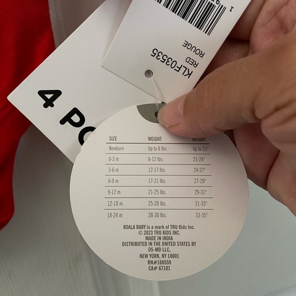 Koala baby 4 pcs onesie Christmas set - Picture 7 of 16